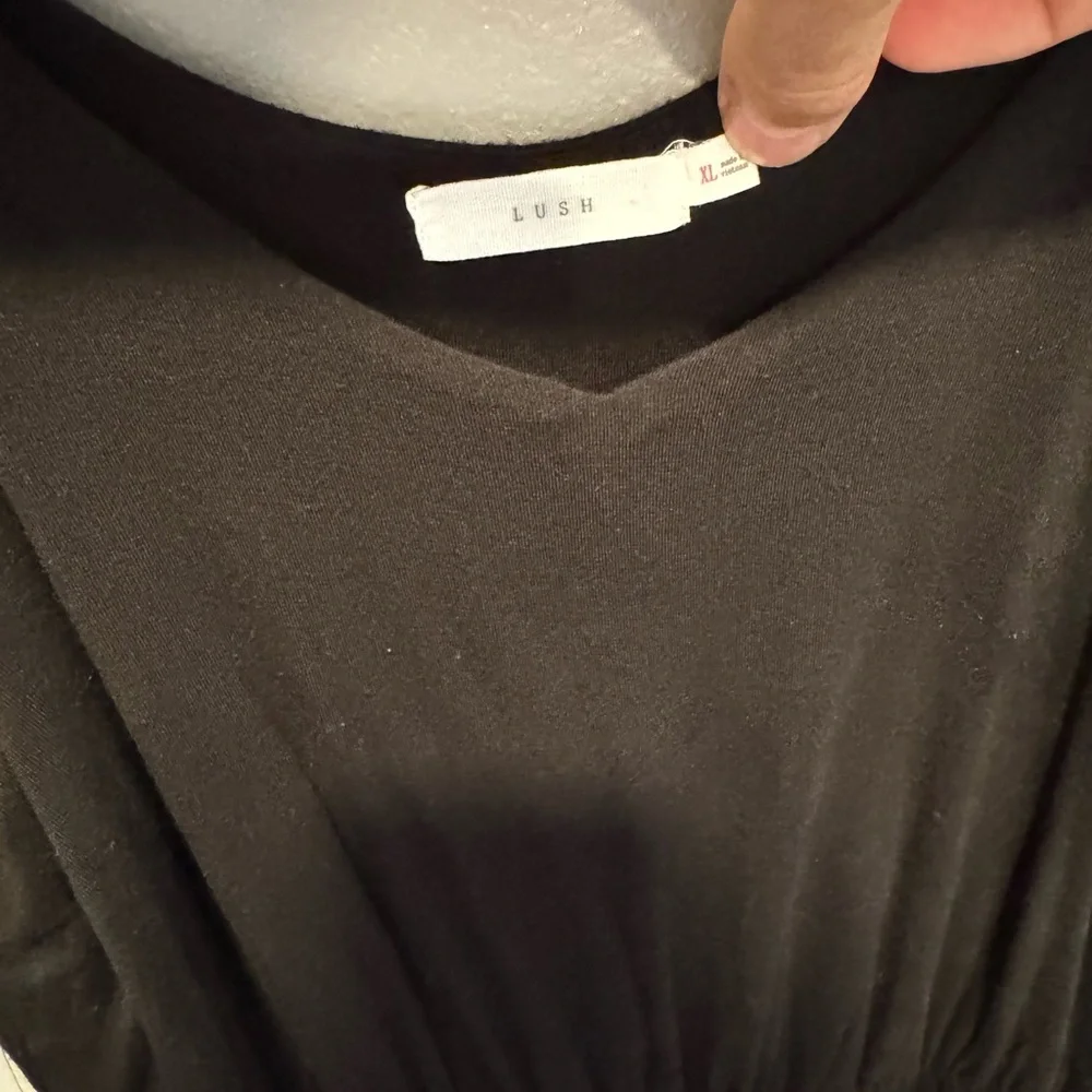 Lush Black Spaghetti Strap Slip Maxi Dress - Picture 5 of 5